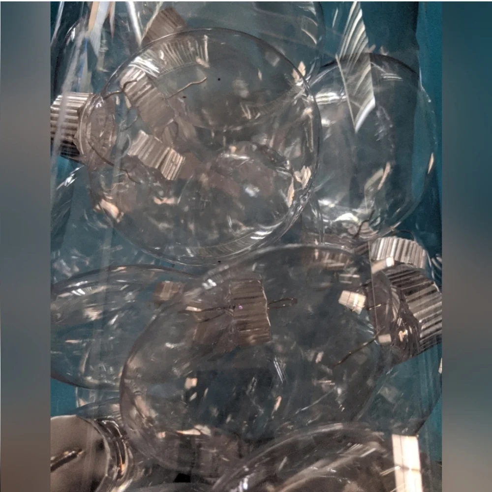 Holiday Christmas Clear Ornaments Decor Crafting Projects Wreaths Garland